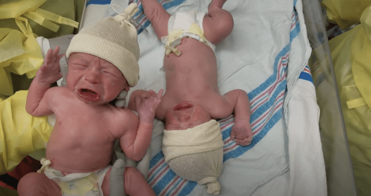 Newborn Twins Console Each Other
